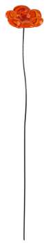 Zauberhafter Gartenstecker Glasblume orange ca. 100 cm - Gartendekoration